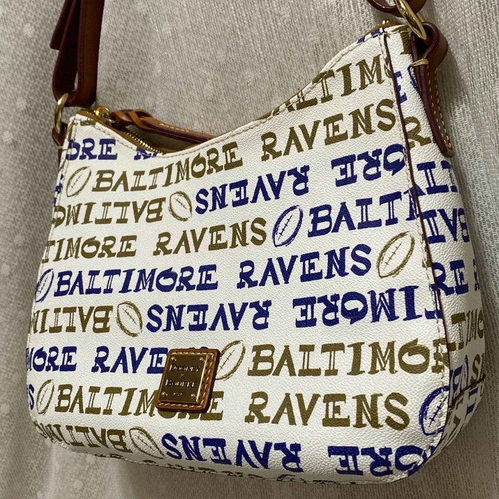 Dooney & Bourke Baltimore Ravens Doodle Small Kiley Hobo - Picture 4 of 16